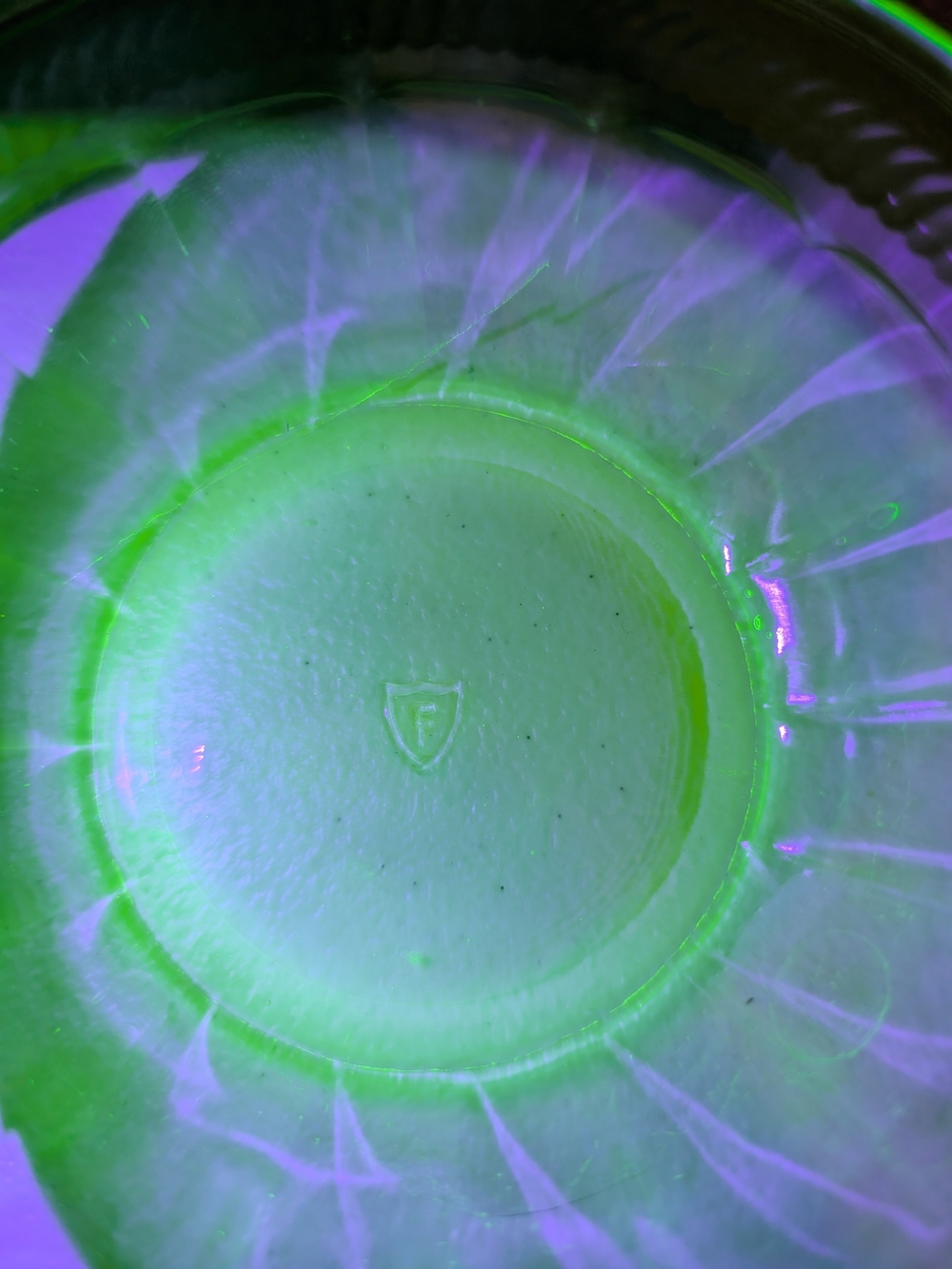 uranium Green Decorative Glass Art Bowl - Home Accent vintage